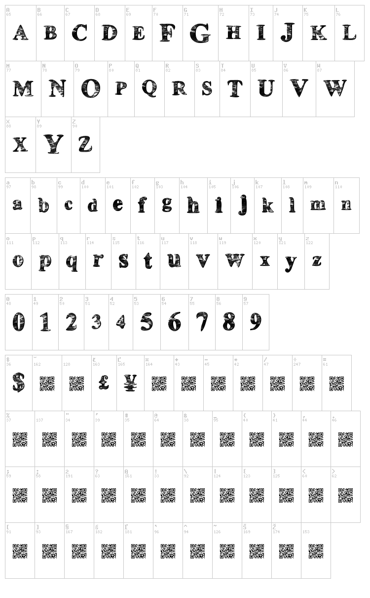 House Boat font map