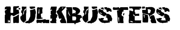 Hulkbusters font preview