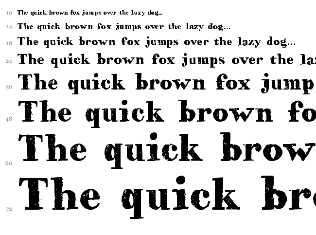 HVD Bodedo font waterfall