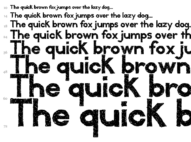 Illuminate font waterfall
