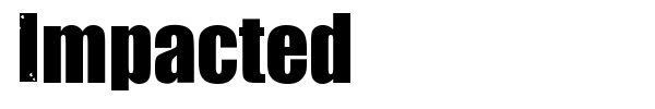 Impacted font