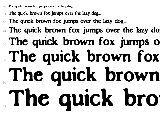 Impossibilium BRK font waterfall