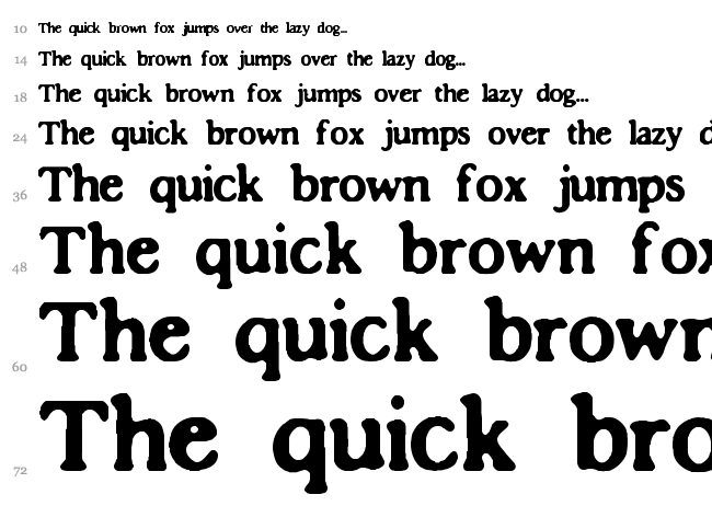 Impossibilium BRK font waterfall