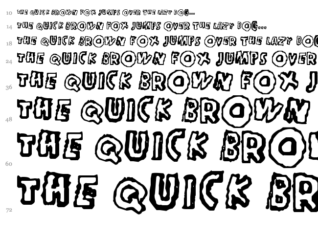 In my head font waterfall