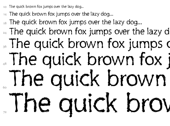 Inky Cre font waterfall