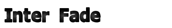 Inter Fade font