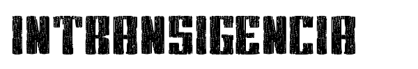 Intransigencia font