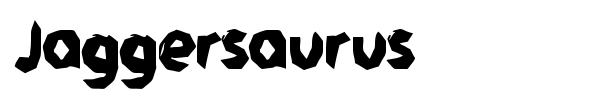 Jaggersaurus font