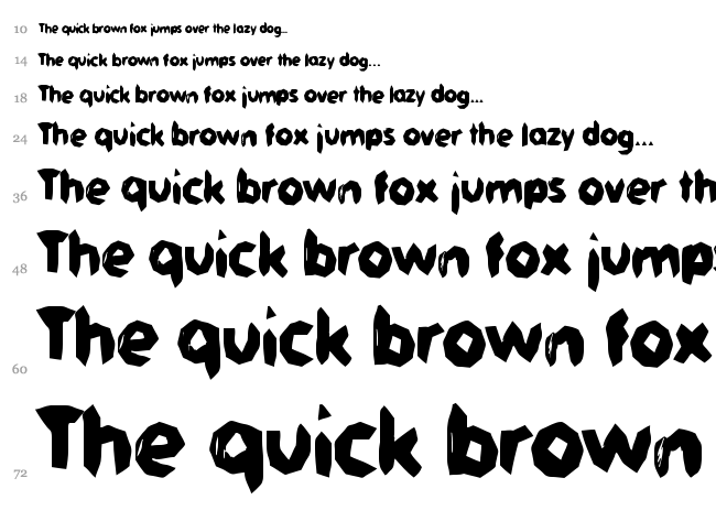 Jaggersaurus font waterfall