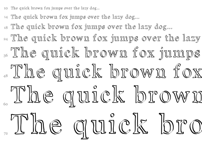 JD Carnival font waterfall