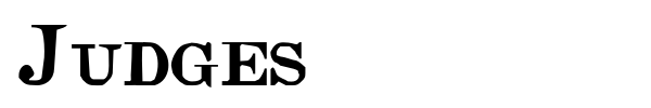 Judges font