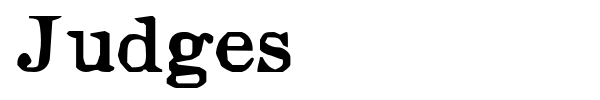 Judges font preview