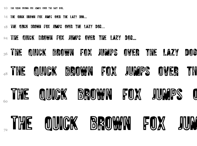 Jungle Tree font waterfall