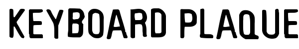 Keyboard Plaque font