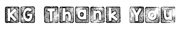 KG Thank You Stamp font