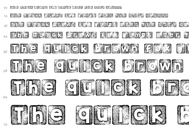 KG Thank You Stamp font waterfall