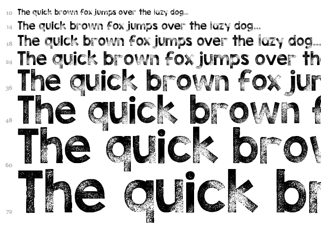 KG Tribeca Stamp font waterfall