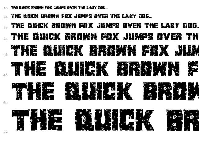 King Commando font waterfall