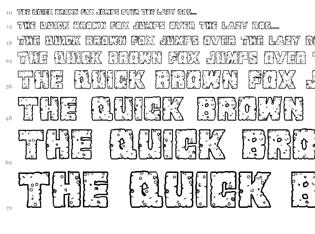 King Commando font waterfall