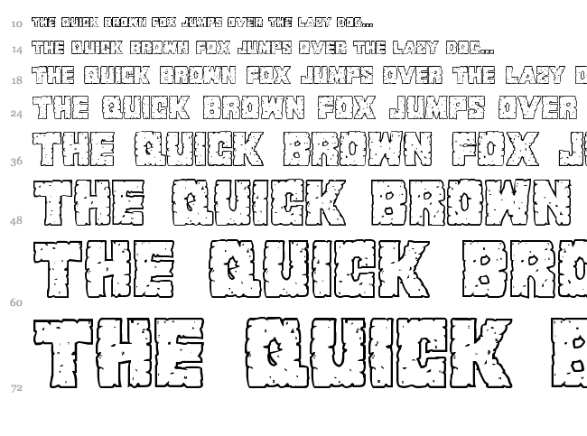 King Commando font waterfall