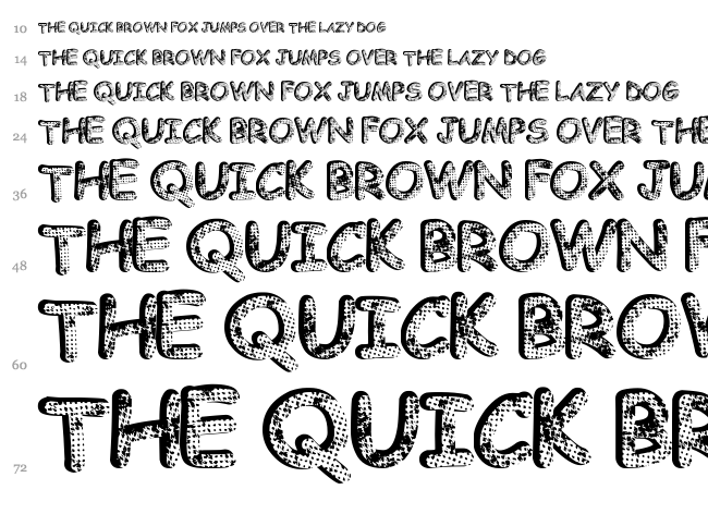 Knity font waterfall