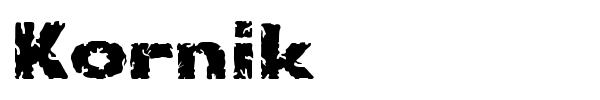 Kornik font preview