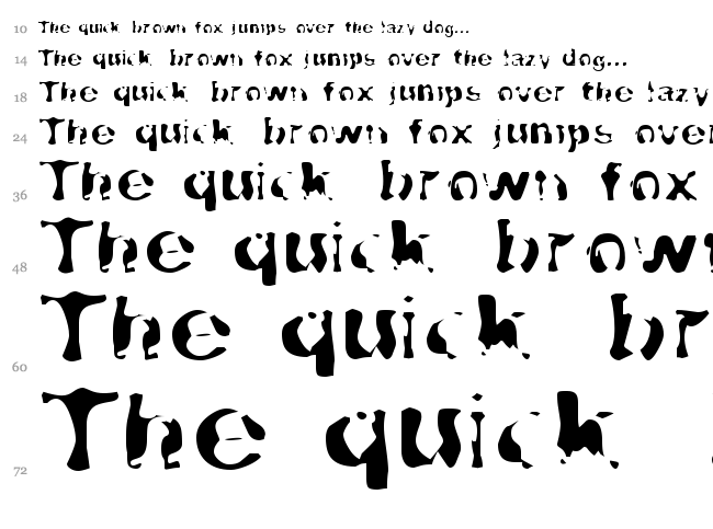 Lava-Lava font waterfall
