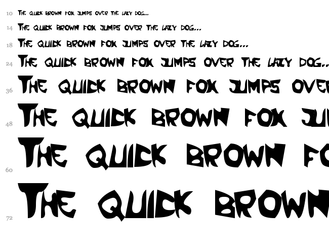 LBC Boom font waterfall