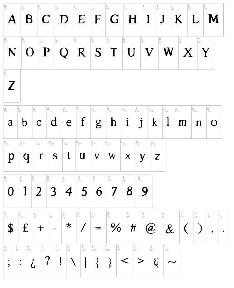 Le Bossu font map
