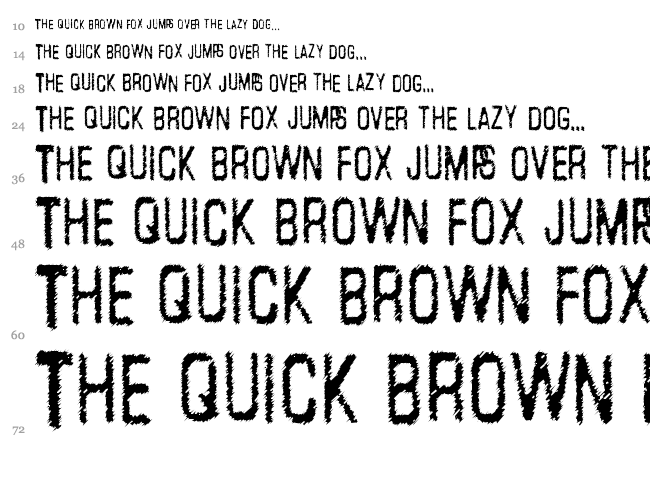 Lead Coat font waterfall