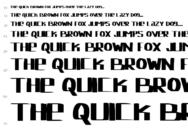 Lebowski font waterfall