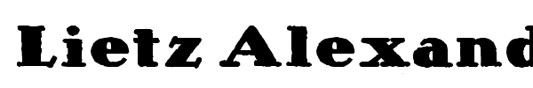 Lietz Alexander Nero font