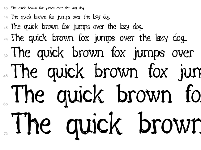 Lights Out BRK font waterfall