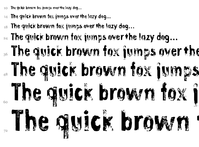 Lino Stamp font waterfall