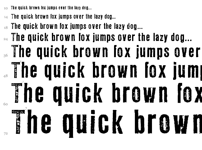 LL Rubber Grotesque font waterfall