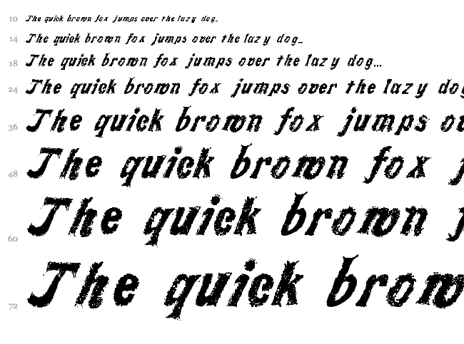 LL Faktotum font waterfall