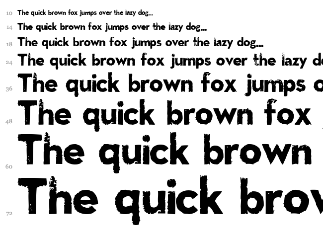 LL Nitro font waterfall