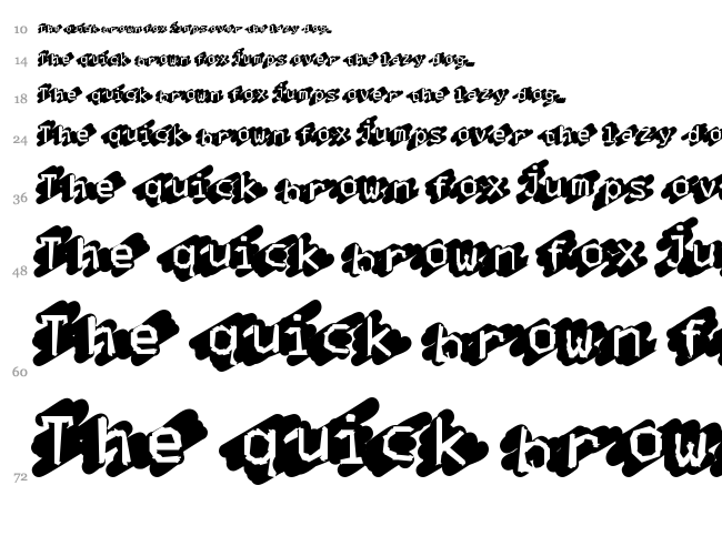 Lucky Scratcher font waterfall