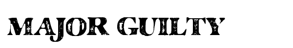 Major Guilty font