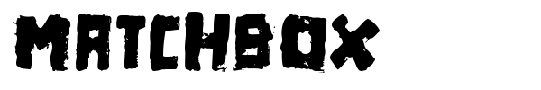 Matchbox font