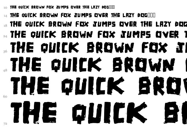 Matchbox font waterfall
