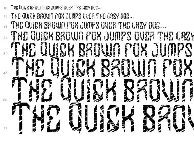 MB InDigit font waterfall