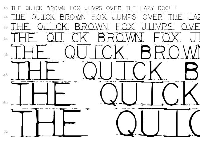 Mechanical Fun font waterfall