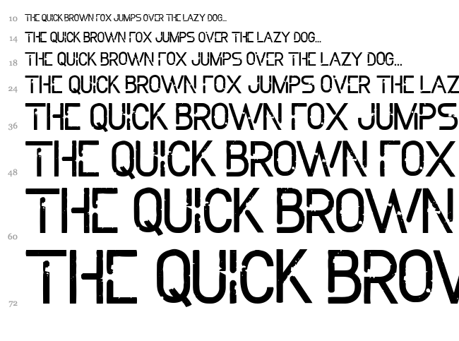 Mechanization font waterfall