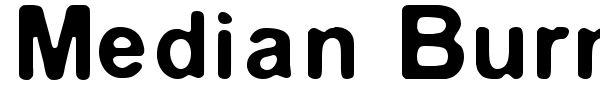 Median Burner font preview