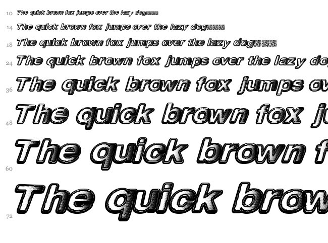 Megaphilia font waterfall