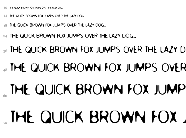 Mercury font waterfall