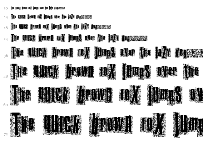 Metal Atlas font waterfall