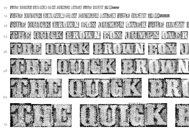 Metalblock Delta font waterfall