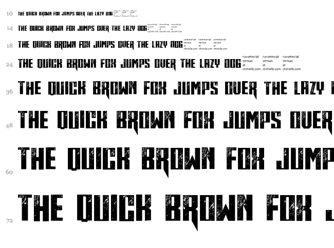 Midnite Hour font waterfall